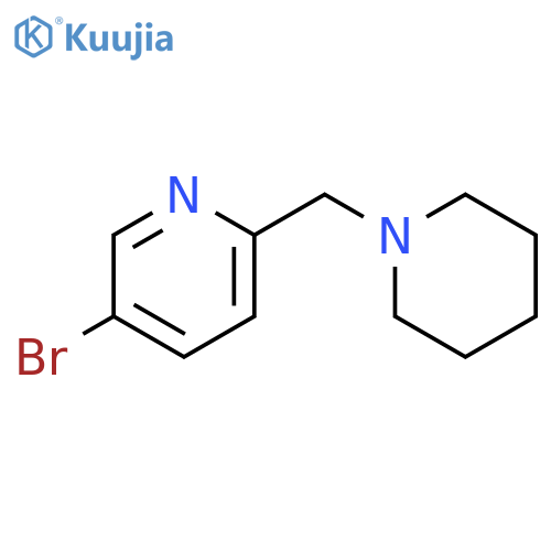 5-bromo-2-piperidin-1-ylmethyl-pyridine structure
