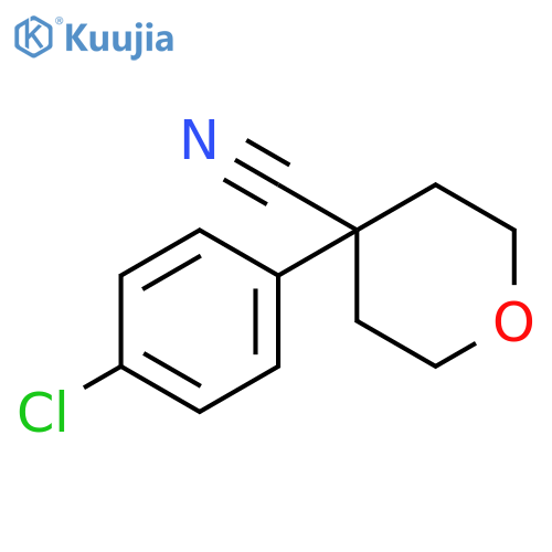 4-(4-chlorophenyl)oxane-4-carbonitrile structure