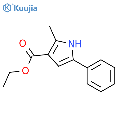 ethyl 2-methyl-5-phenyl-1H-pyrrole-3-carboxylate structure