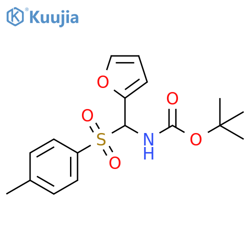 Carbamic acid, N-[2-furanyl[(4-methylphenyl)sulfonyl]methyl]-, 1,1-dimethylethyl ester structure
