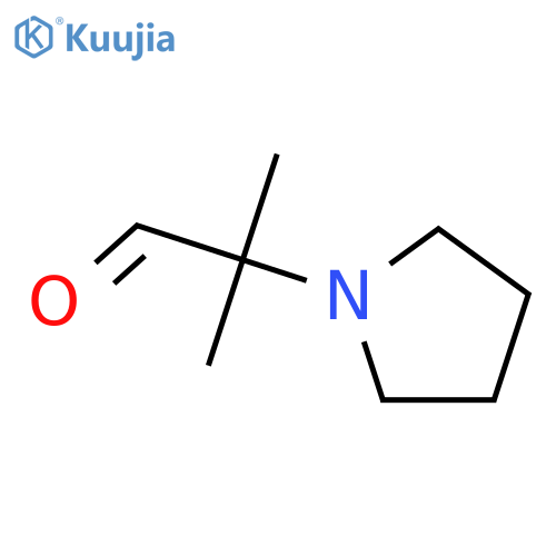 2-methyl-2-(pyrrolidin-1-yl)propanal structure