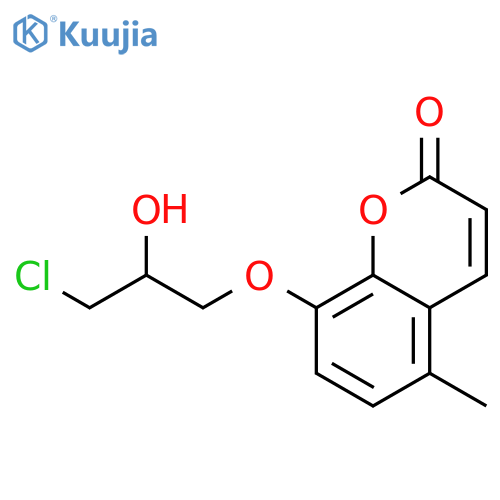 5-Methyl-8-(3-chloro-2-hydroxypropoxy)coumarin structure
