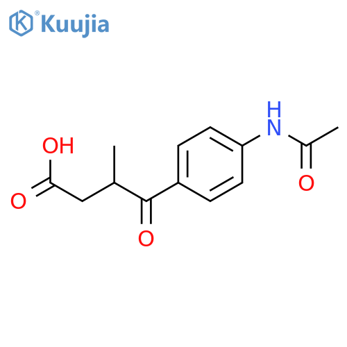 4-(4-Acetamidophenyl)-3-methyl-4-oxobutanoic acid structure