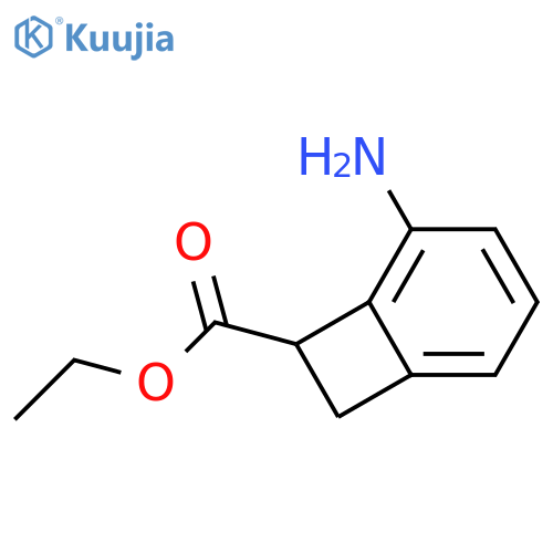 Bicyclo[4.2.0]octa-1,3,5-triene-7-carboxylic acid, 5-amino-, ethyl ester (9CI) structure