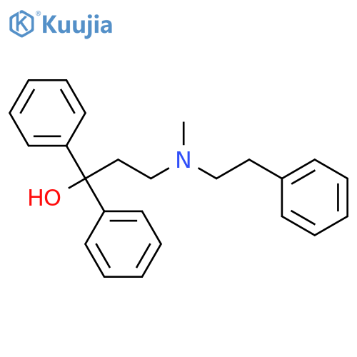3-[methyl(2-phenylethyl)amino]-1,1-diphenylpropan-1-ol structure