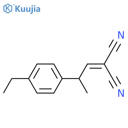 Propanedinitrile,2-[2-(4-ethylphenyl)propylidene]- structure