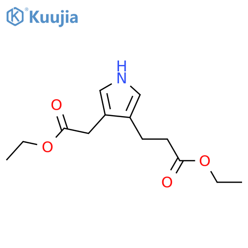 Ethyl 3-(4-(2-Ethoxy-2-oxoethyl)-1H-pyrrol-3-yl)propanoate structure