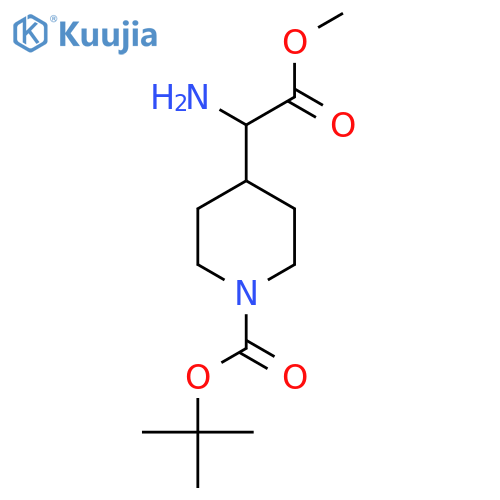 tert-butyl 4-[(1S)-1-amino-2-methoxy-2-oxo-ethyl]piperidine-1-carboxylate structure
