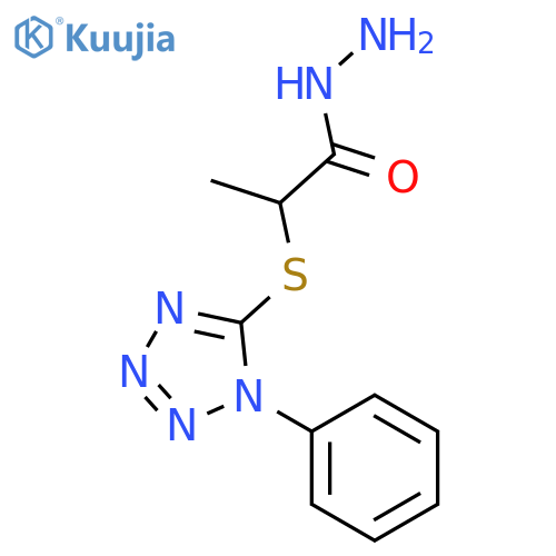 2-(1-Phenyl-1H-tetrazol-5-yl)thiopropanohydrazide structure