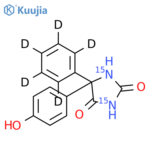 5-(4-HYDROXYPHENYL)-5-PHENYL-D5-HYDANTOIN-15N2 structure
