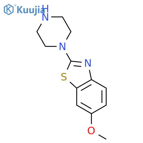 6-methoxy-2-(piperazin-1-yl)-1,3-benzothiazole structure