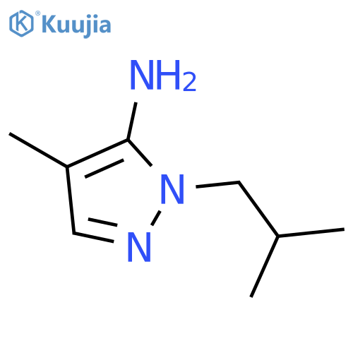 1-Isobutyl-4-methyl-1H-pyrazol-5-amine structure