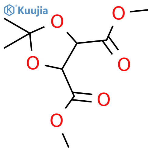 dimethyl (4R,5R)-2,2-dimethyl-1,3-dioxolane-4,5-dicarboxylate structure