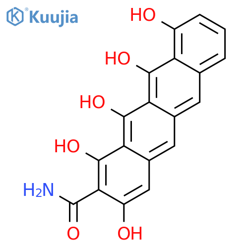 2-Naphthacenecarboxamide,1,3,10,11,12-pentahydroxy- structure
