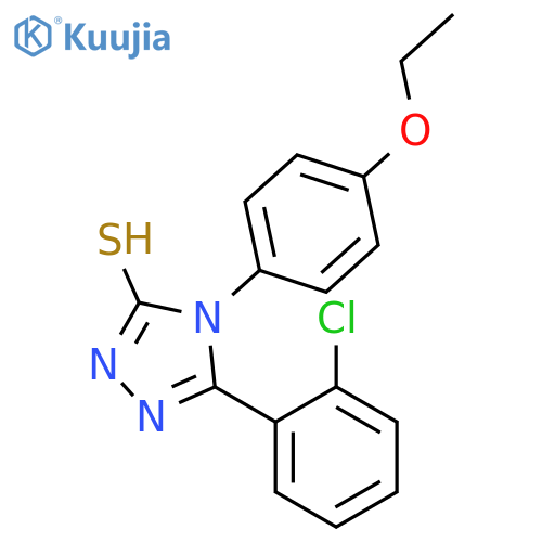 5-(2-chlorophenyl)-4-(4-ethoxyphenyl)-4H-1,2,4-triazole-3-thiol structure