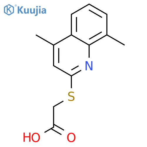 (4,8-Dimethyl-quinolin-2-ylsulfanyl)-acetic acid structure