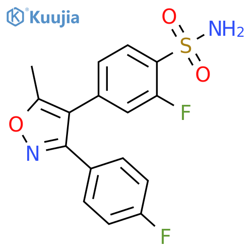 Benzenesulfonamide,2-fluoro-4-[3-(4-fluorophenyl)-5-methyl-4-isoxazolyl]- structure