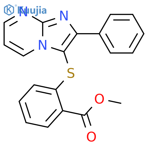 methyl 2-({2-phenylimidazo1,2-apyrimidin-3-yl}sulfanyl)benzoate structure