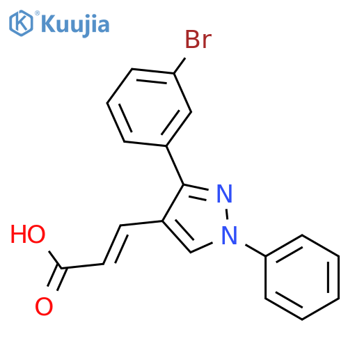 (E)-3-(3-(3-Bromophenyl)-1-phenyl-1H-pyrazol-4-yl)acrylic acid structure