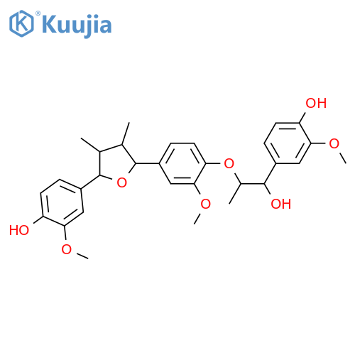 Tetra-O-demethylsaucerneol; (7R*,7'S*,7''R,8R*,8'R*,8''R)-form, 3,3',3''-Tri-Me ether structure