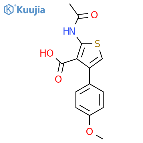 2-acetamido-4-(4-methoxyphenyl)thiophene-3-carboxylic acid structure