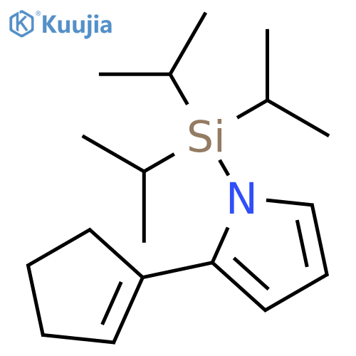 1H-Pyrrole, 2-(1-cyclopenten-1-yl)-1-[tris(1-methylethyl)silyl]- structure