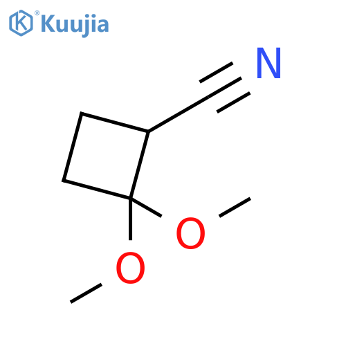 Cyclobutanecarbonitrile, 2,2-dimethoxy- structure
