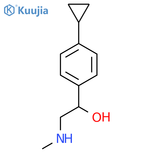 1-(4-Cyclopropylphenyl)-2-(methylamino)ethan-1-ol structure