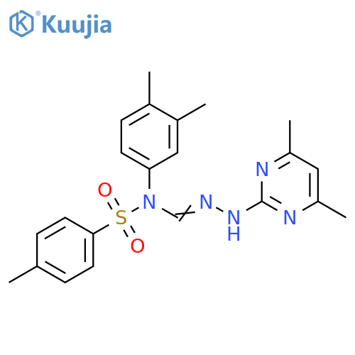 N'-(3,4-dimethylphenyl)-N-(4,6-dimethylpyrimidin-2-yl)-N'-(4-methylbenzenesulfonyl)guanidine structure