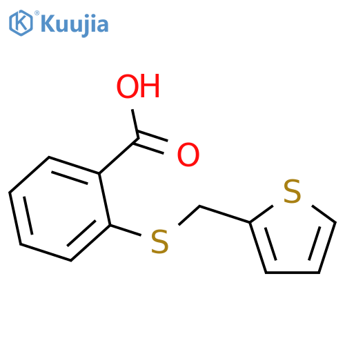 2-(Thiophen-2-ylmethyl)sulfanylbenzoic Acid structure
