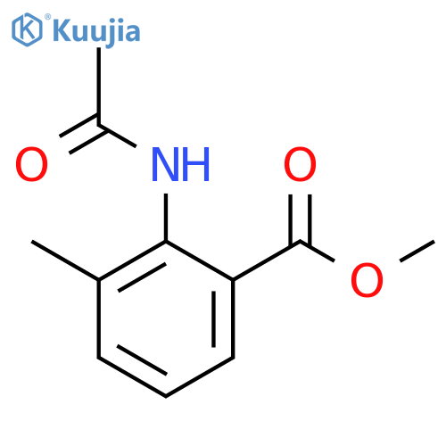 2-acetylamino-3-methyl-benzoic acid methyl ester structure