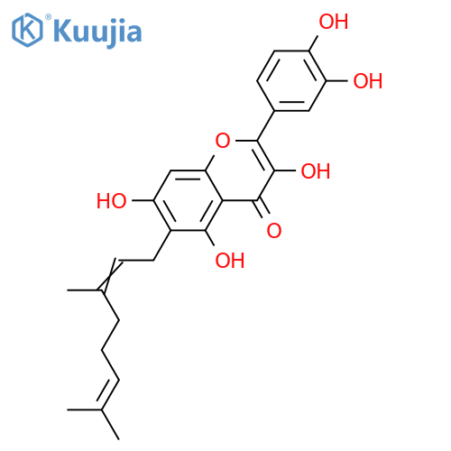 5,7,3',4'-Tetrahydroxy-6-geranylflavonol structure