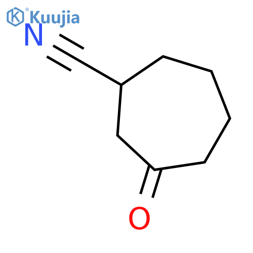 3-oxocycloheptane-1-carbonitrile structure