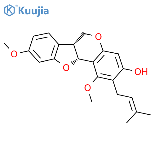 (6aR)-6aα,11aα-Dihydro-1,9-dimethoxy-2-(3-methyl-2-butenyl)-6H-benzofuro[3,2-c][1]benzopyran-3-ol structure