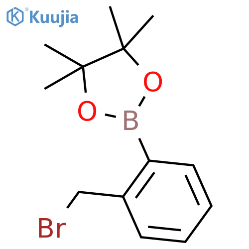 2-[2-(bromomethyl)phenyl]-4,4,5,5-tetramethyl-1,3,2-dioxaborolane structure