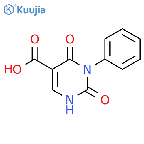 2,4-Dioxo-3-phenyl-1,2,3,4-tetrahydropyrimidine-5-carboxylic acid structure