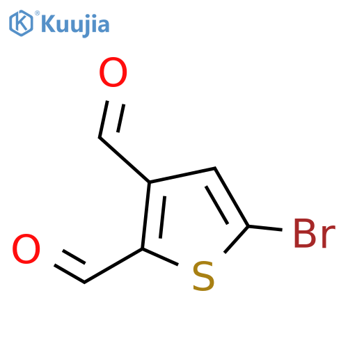 5-Bromothiophene-2,3-dicarbaldehyde structure