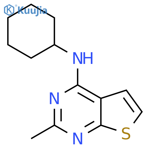 N-cyclohexyl-2-methylthieno2,3-dpyrimidin-4-amine structure