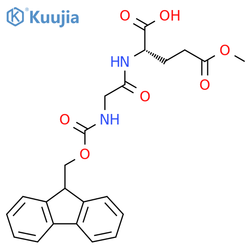 (2S)-2-2-({(9H-fluoren-9-yl)methoxycarbonyl}amino)acetamido-5-methoxy-5-oxopentanoic acid structure