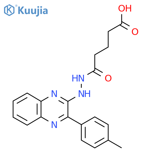 4-{N'-3-(4-methylphenyl)quinoxalin-2-ylhydrazinecarbonyl}butanoic acid structure