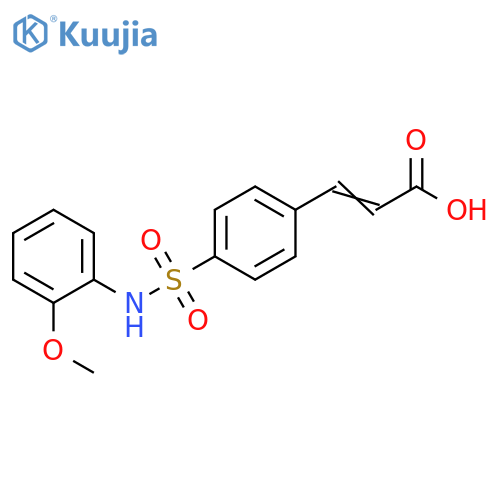 3-{4-(2-methoxyphenyl)sulfamoylphenyl}prop-2-enoic acid structure