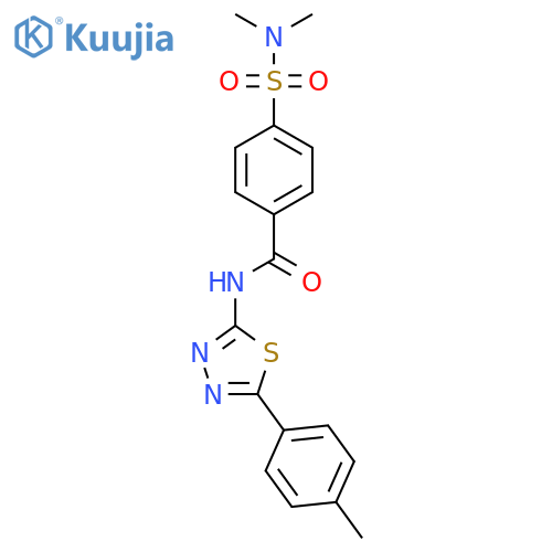 4-(dimethylsulfamoyl)-N-[5-(4-methylphenyl)-1,3,4-thiadiazol-2-yl]benzamide structure