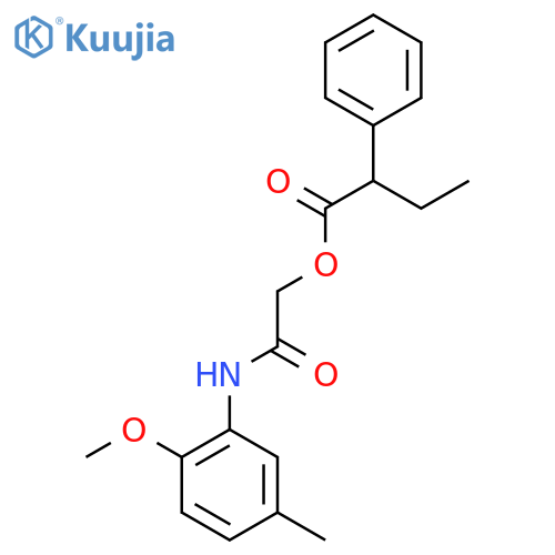 (2-methoxy-5-methylphenyl)carbamoylmethyl 2-phenylbutanoate structure