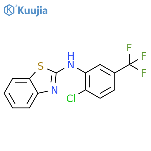 N-2-chloro-5-(trifluoromethyl)phenyl-1,3-benzothiazol-2-amine structure