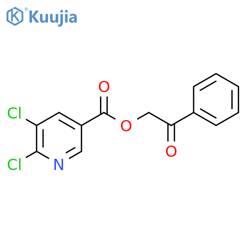 2-Oxo-2-phenylethyl 5,6-dichloropyridine-3-carboxylate structure