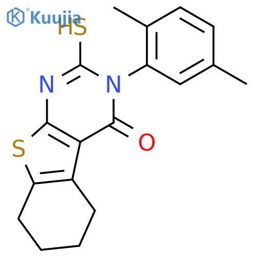 4-(2,5-dimethylphenyl)-5-sulfanyl-8-thia-4,6-diazatricyclo7.4.0.0,2,7trideca-1(9),2(7),5-trien-3-one structure
