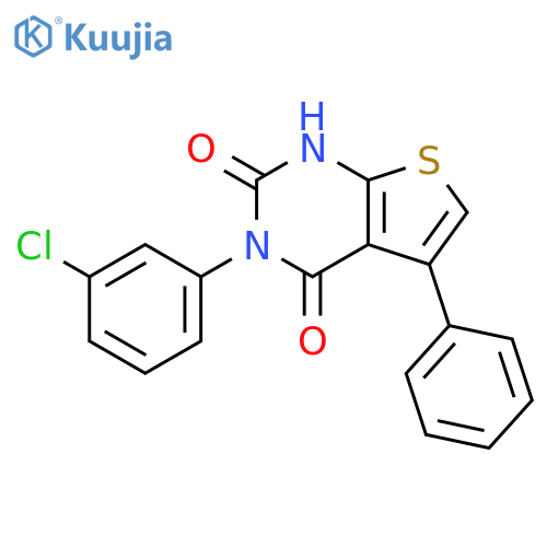 3-(3-chlorophenyl)-5-phenyl-1H,2H,3H,4H-thieno2,3-dpyrimidine-2,4-dione structure