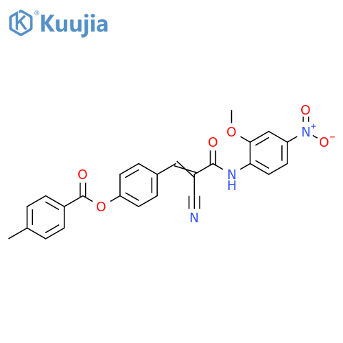4-[2-Cyano-3-[(2-methoxy-4-nitrophenyl)amino]-3-oxo-1-propen-1-yl]phenyl 4-methylbenzoate structure
