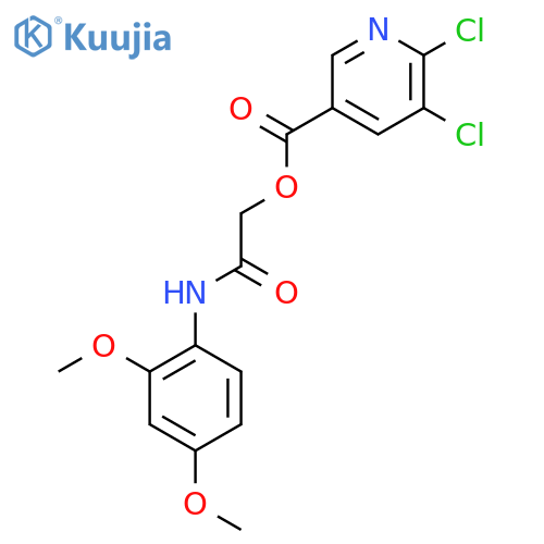 [(2,4-Dimethoxyphenyl)carbamoyl]methyl 5,6-dichloropyridine-3-carboxylate structure