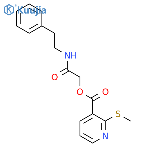 2-Oxo-2-(phenethylamino)ethyl 2-(methylthio)nicotinate structure